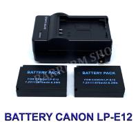 LP-E12  LPE12 แบตเตอรี่  แท่นชาร์จ  แบตเตอรี่พร้อมแท่นชาร์จสำหรับกล้องแคนนอน Battery  Charger  Battery and Charger For Canon EOS M100,M50,M10,M2,M,Rebel SL1,100D,PowerShot SX70 HS,Kiss M,Kiss X7 BY BARRERM SHOP