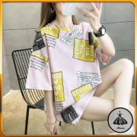 Alanse 【Ready Stock】 Short sleeve T-shirt womens loose Korean version European large version couples top half sleeve 2020 summer new summer ins tee