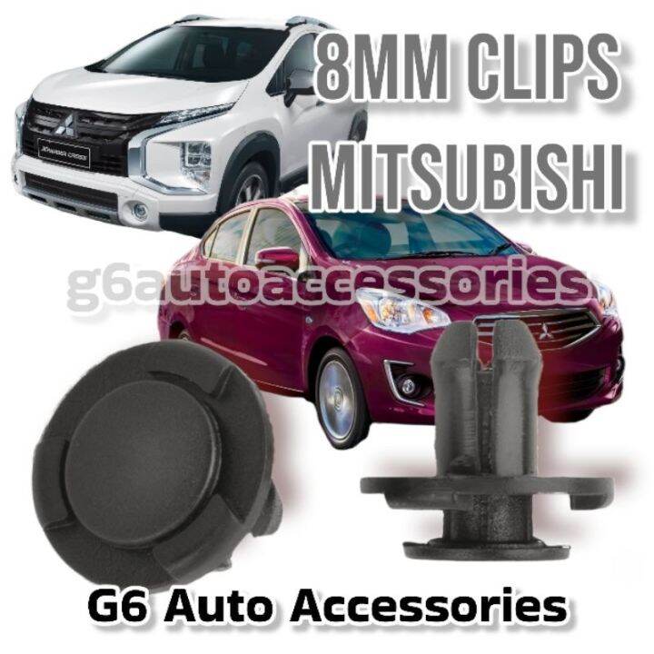 10pcs of 8mm Original Mitsubishi Xpander Montero Mirage Bumper Clips