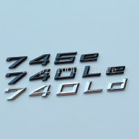 New Font Numbers Letters 740e 745e 740Le 740Ld  Top ABS Emblem for BMW 7 Series Electric Power Car Trunk Nameplate Logo Sticker