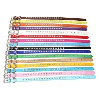 New Dog Collar Crystal Hot Bling Rhinestone Pu Leather Puppy Cat Collars Necklace Neck Strap Personality Pet Products Collar Leashes