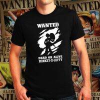 T-shirt เสื้อยืดคอกลม ผ้าฝ้าย 100% พิมพ์ลายอนิเมะ Monkey D Luffy Straw Hat Pirate Group แฟชั่นฤดูร้อนS-5XL  N6AE