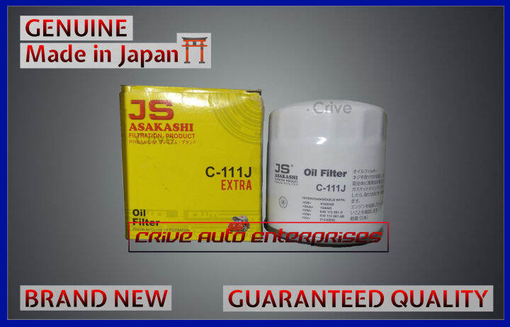GENUINE JS Asakashi C-111J Extra Oil Filter for Toyota (C111J / Vic C ...