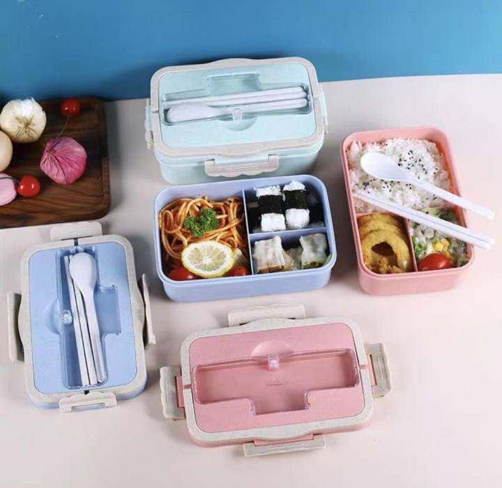 OGMY Bento Box and Lunch Box Come with Spoon and Fork, Microwaveable ...