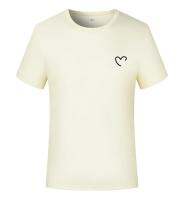 Heart Print T-Shirt Mens Valentines Day Casual Short Sleeve T-Shirt Summer Mens T-Shirt Womens T-Shirt Cotton