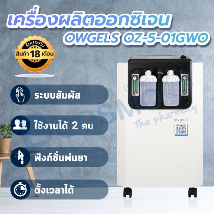 ประกันตัวเครื่อง-18-เดือน-เครื่องผลิตออกซิเจน-owgels-oz-5-01gw0-ขนาด-10-ลิตร-เครื่องพ่นยา-สามารถใช้งานได้-2-คนพร้อมกัน-dmedical