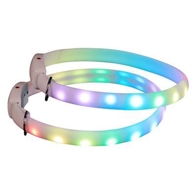 D Buckle USB Rechargeable Dog Collar LED Light Night Safety Glowing Collar Pet Luminous Flashing Necklace Anti-Lost Harnesses