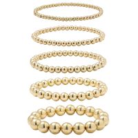 Boho Gold plated Beaded Bracelets for Women Charm Crystal Link Chain Statement Bracelets Bangles Handmade Elastic Hand Jewelry 【hot】Brisana