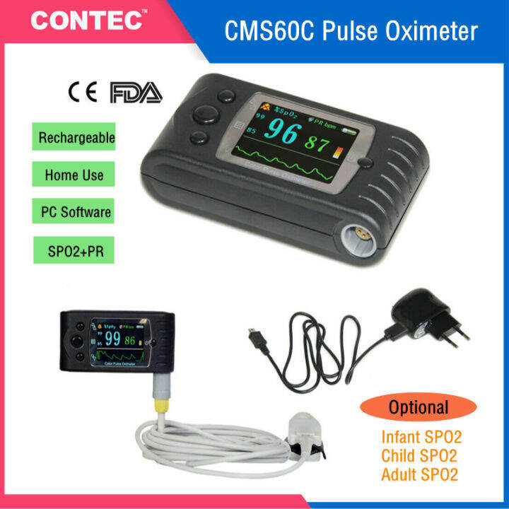 CMS60C Handheld Pulse Oximeter Blood Oxygen Meter SPO2 Monitor Pulse