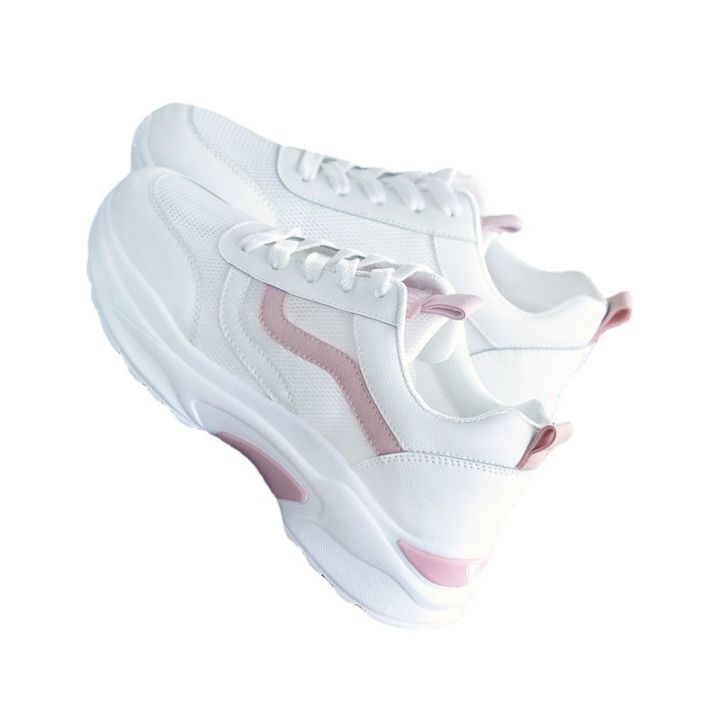 kissy-barbie-free-shipping-ส่งฟรี-รองเท้ากีฬาผู้หญิง2023ฤดูใบไม้ร่วงใหม่ระบายอากาศได้รองเท้าสีขาวขนาดเล็กรองเท้าลำลองน้ำหนักเบาส้นแบน