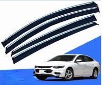 ช่องระบายอากาศมีเฉดสีบังแดดหน้าต่างอะคริลิกสีดำมันวาวสำหรับ Chevrolet Malibu 2012 2013 2014 2016