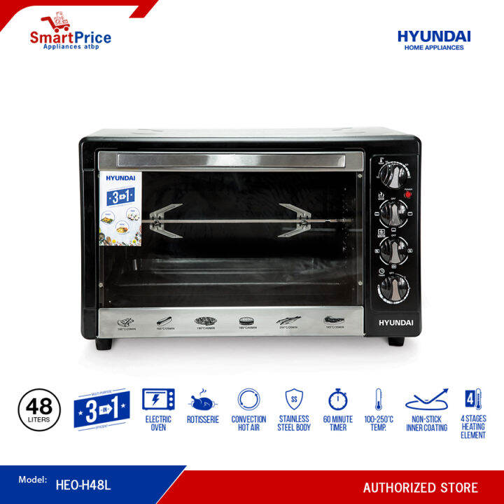 Hyundai HEOH48L 3in1 Electric Oven in 48L Capacity, Rotisserie and Convention function, 4