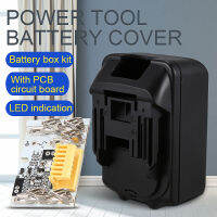 UNI.B.W Replacement for Makita 18V BL1850 BL1830 แบตเตอรี่ Case Kit with PCB Circuit Board LED Indicator Power Tools แบตเตอรี่ Case