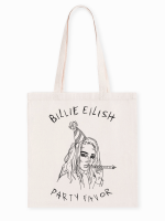 กระเป๋าผ้า Billie Eilish กระเป๋าผ้าพิมพ์ลาย กระเป๋าผ้าCotton 100%