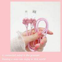 Bow Cute Case Apple 11 Winding Rope Protection Head Anti-Folding Charging Cable X60 Universal