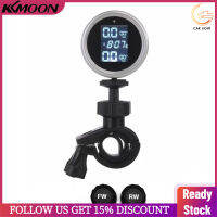 [Car Light]KKmoon สากลรถจักรยานยนต์ TPMS กันน้ำจอแสดงผลดิจิตอลรถจักรยานยนต์ยางความดันการตรวจสอบชุดยางความดันยางอุณหภูมิแบตเตอรี่แสดงเวลาพลังงานแสงอาทิตย์อัจฉริยะเครื่องตรวจจับความดันลมยาง