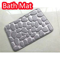 Home Bath Mat Set Bathtub Side Area Rugs Easy To Clean Soft Shower Cars Toilet Lid Cover Embossed Stone Mats