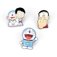 【DT】hot！ Cartoon Anime Nobita Metal Enamel Brooches and Pins Lapel Pin Badge Collar Jewelry