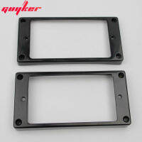 【cw】2Pcs Pickup Mounting Rings for Humbucker Metal Bridge and Neck Pickups Cover Frame Curved Set Replacement Electric Guitar Blackhot 【hot】 1