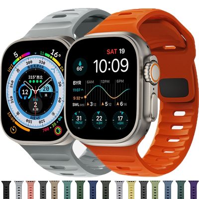 Silicone Strap for Apple Watch Band 44mm 40mm 45mm 41mm 49mm 42mm 38mm 44 45 mm Bracelet iWatch Series 7 se 3 4 5 6 8 Ultra Band