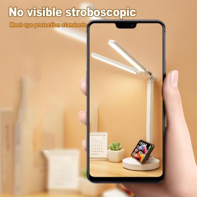 Led Desk Lamp Stepless Dimmable Touch Foldable Table Lamp 3 Color Bedside Reading Eye Protection Night Light DC5V USB Chargeable