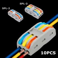 [HOT JJRQQZLXDEE 574] 10Pcs Spl-2 Spl-3 Spl-4 Spl-5สายเชื่อมต่อไฟฟ้าลวด Block Clamp ใหม่ Mini Terminal Block Cable Splitter