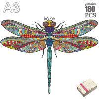 300 PCS Wooden Animal Puzzles Jigsaw For s Kids Games dragonfly Jigsaw kid Gifts Educational Toys 3D Puzzle Jigsaw 2022