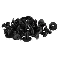 Car Bumper Fender 6mm Hole Black Plastic Rivets Fasteners 20 Pcs