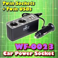 WF-0023  ช่องจ่ายไฟแฝดพร้อมช่อง USBแฝด