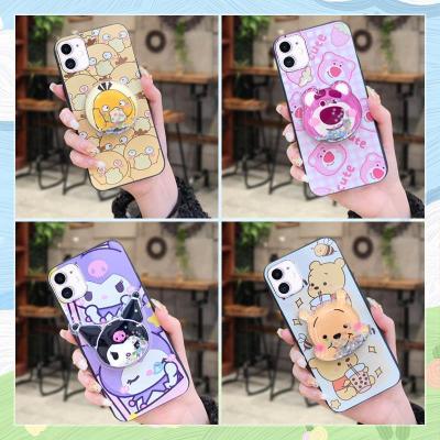 Back Cover Kickstand Phone Case For iphone 12/12 Pro Anti-dust phone stand holder TPU Original Cute Cover Waterproof