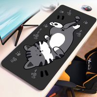 Xxl Mouse Pad เครื่องเกม Black Cat Mouse Pad อนิเมะตู้คอมพิวเตอร์เกม อุปกรณ์สำนักงาน โต๊ะคอมพิวเตอร์ แผ่นรองโต๊ะคอมพิวเตอร์ แผ่นรองเกมคีย์บอร์ด