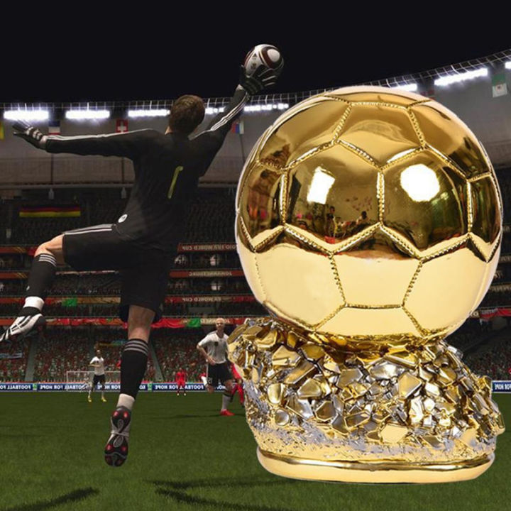 bali-ลูกฟุตบอลสีทองของที่ระลึกฟุตบอลทรงกลมแชมป์ผู้เล่นการแข่งขันรางวัลแฟนของขวัญของตกแต่งบ้าน
