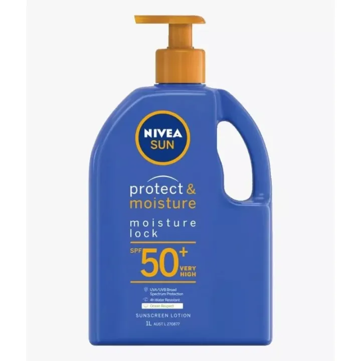 🇸🇬 Sg Ready Stock Nivea Sun Protect And Moisture Spf 50 Uva And Uvb Sunscreen Lotion 1l July 4093