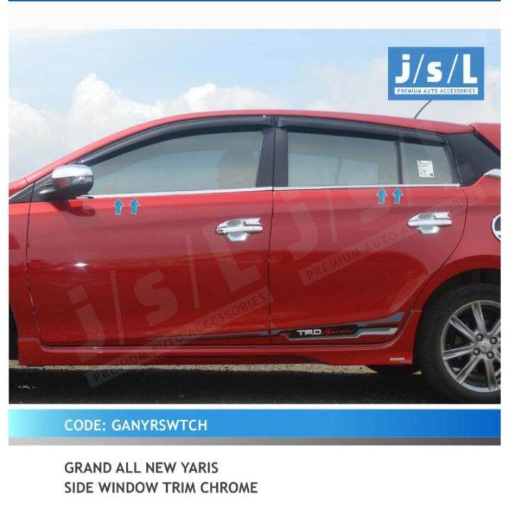 All New Yaris Cover List Lis Kaca Samping JSL/Side Window Trim Chrome DCA Lazada Indonesia