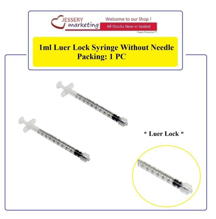 1ml Luer Lock Syringe (Packing 1pc/Unit) Lazada