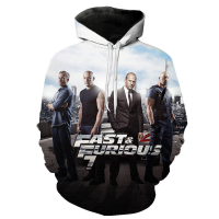 2023 NewNew 3D พิมพ์ Hoodies Fast &amp; Furious Casual เสื้อผู้ชายผู้หญิงเด็กฤดูใบไม้ผลิฤดูใบไม้ร่วงสไตล์เด็กผู้หญิงเด็ก Pullover Hoody