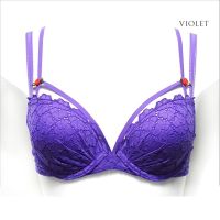 Annebra บราเสริมทรง ตะขอหลัง คอวี มีโครง เสริมฟองน้ำ Push up Mold bra V Neck รุ่น AB1-502