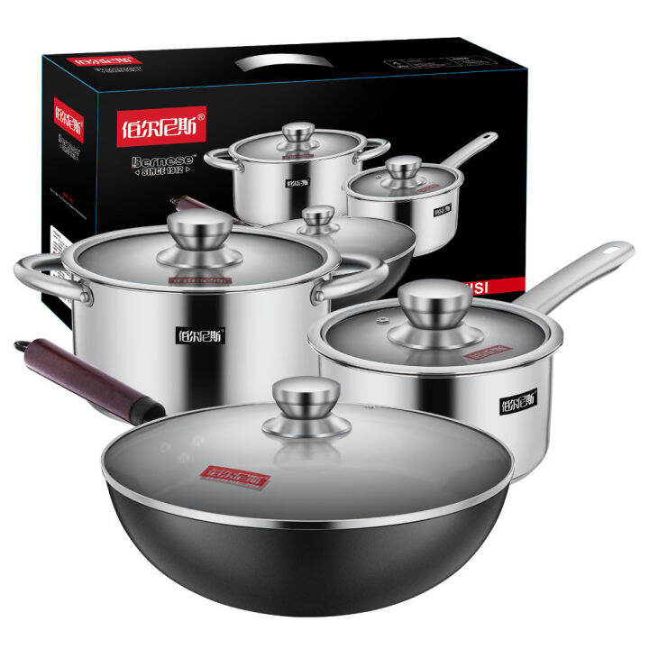 Kitchen Plus 3 Piece Premium Stainless Steel Cookware Set 3pc Lazada Ph