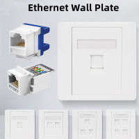 เต้ารับ RJ45 86ชนิดชิ้นส่วนต่อปลั๊กเครือข่าย Cat6แบบแยกส่วนแผ่นติดผนัง Pc แบบติดผนังแบบไม่มีเครื่องมือสำหรับแผงอีเธอร์เน็ตแลน