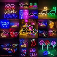 LED Neon Light Sign Logo Modeling Night Lamp 88 Styles Wholesale Dropshipping Decor Room Wall Party Wedding Colorful Xmas Gift Bulbs  LEDs HIDs