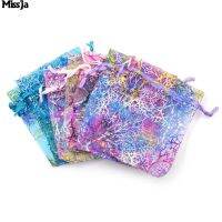 50Pcs Multicolor Jewelry Tulle Drawstring Bag Wedding Gift Organza Bag Jewelry Packaging Display Jewelry Pouches