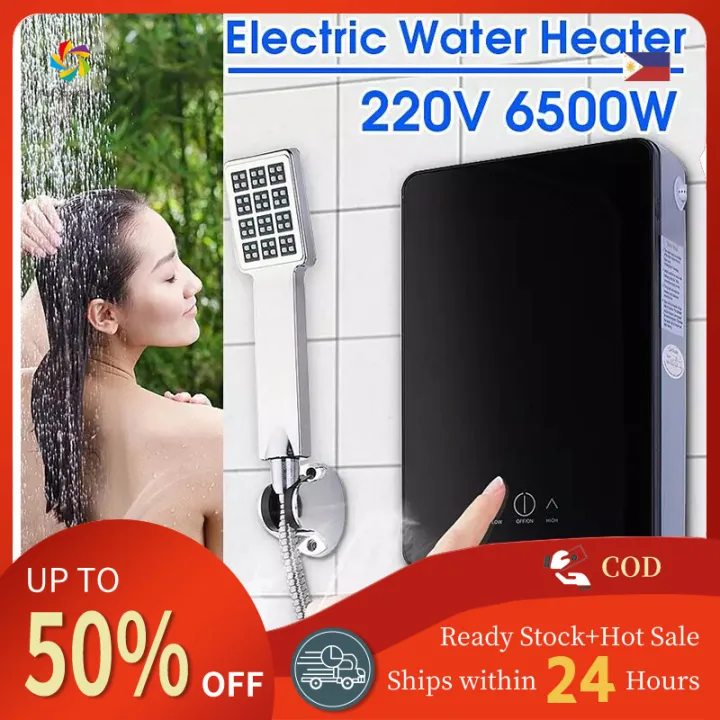 Bathroom Electric Water Heater Instant 220V 6500W Overheat Protection ...