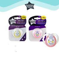 Tommee Tippee Closer To Nature Night Time Soother 0-6m 1pk With Case