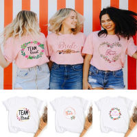 Team Bride Print Women Short Sleeve T Shirts Bachelorette Wedding Party Graphic T-shirt Harajuku Tshirt Bridesmaid Tee Tops Gift