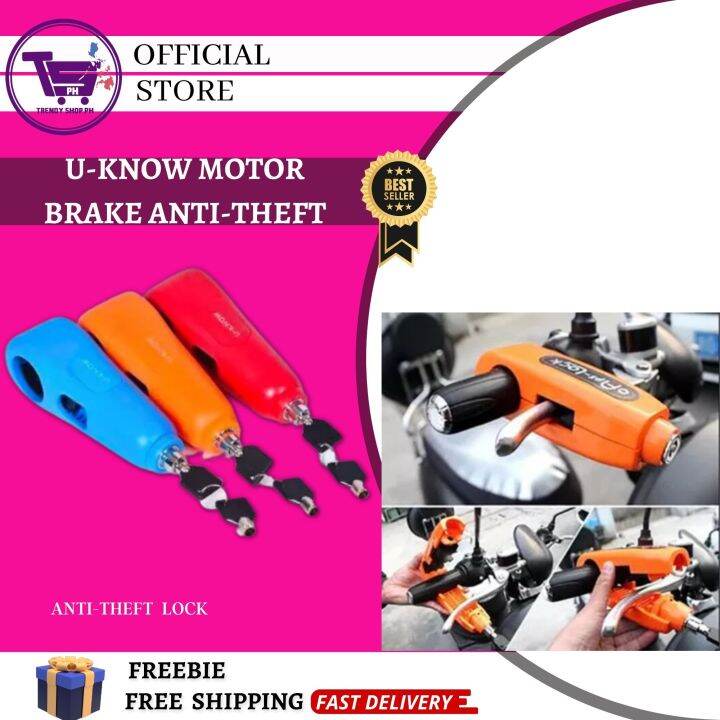 UKNOW MOTOR BRAKE ANTI THEFT ALARM LOCK GRIP LOCK UNIVERSAL MOTORCYCLE