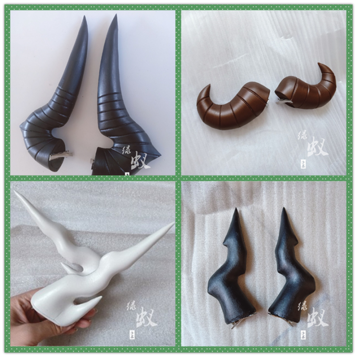 new-game-arknights-liskarm-croissant-cosplay-horns-head-clip-headwear-hairwear-cosplay-props-accessories-hair-clip-halloween