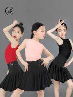 2023 New Fashion version Leyachi 2023 new summer girls Latin dance clothing training clothing Internet celebrity childrens Latin clothing training clothing black