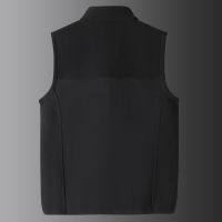 [M-8XL] Mens vest sleeveless jacket large size jacket casual outdoor sports fleece stand-up collar windproof warm jacke