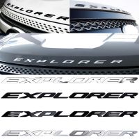 3D ABS EXPLORER แก้ไขตัวอักษรฝากระโปรงหน้ารถสัญลักษณ์สีโครมป้ายโลโก้สติ๊กเกอร์สำหรับ Ford Explorer 2011-2019 2020 2021อุปกรณ์เสริม