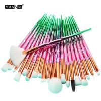 20Pcs ชุดแปรงแต่งหน้า Diomand Powder Eye Shadow Foundation Concealer Blush Lip Make Up Brushes Essentias Para Maquillaje